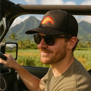 FIRST HAWAIIAN BANK ‘Mahiole’ Hat Mesh Trucker Rope Foam Snapback Cap Pacific HW